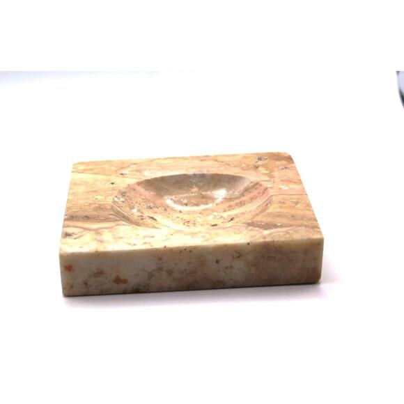 Vintage Alabaster Natural Stone Ashtray - Picture 2 of 9